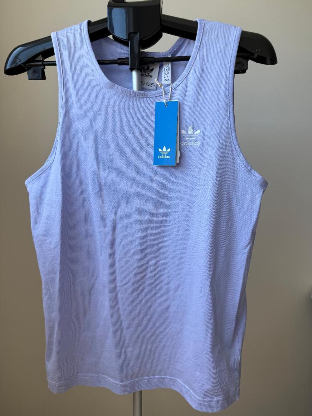 Adidas Originals Trefoil ESSENTIALS TANK TOP VIOLET TONE men's xtra small
